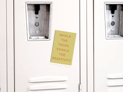 Inhale the Tacos Refrigerator Magnet