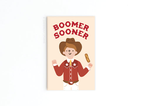 Boomer Sooner Refrigerator Magnet