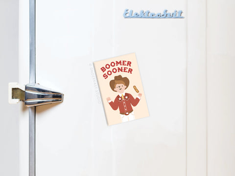 Boomer Sooner Refrigerator Magnet