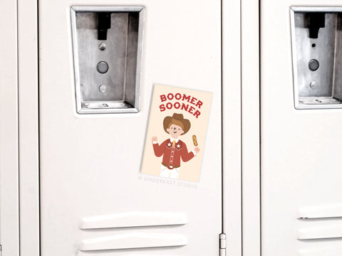 Boomer Sooner Refrigerator Magnet