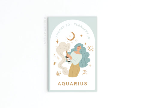 Aquarius Zodiac Refrigerator Magnet