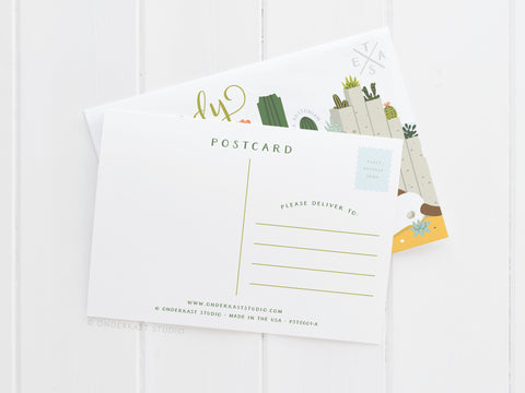 Austin Succulent Skyline Postcard
