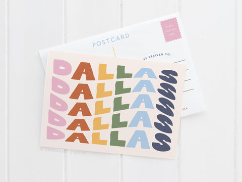 Wavy Dallas Postcard