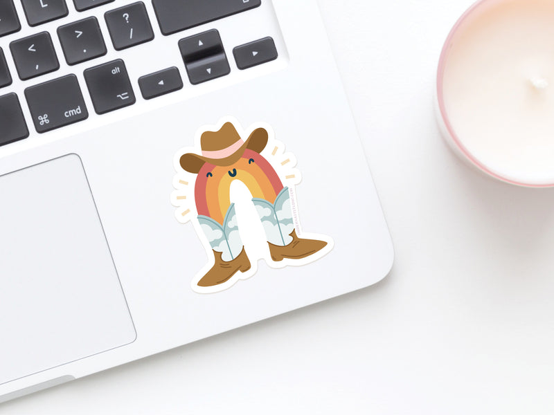 Rainbow Cowboy Sticker