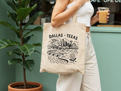 Dallas Skyline Tote Bag