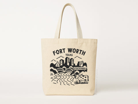 Fort Worth Skyline Tote Bag