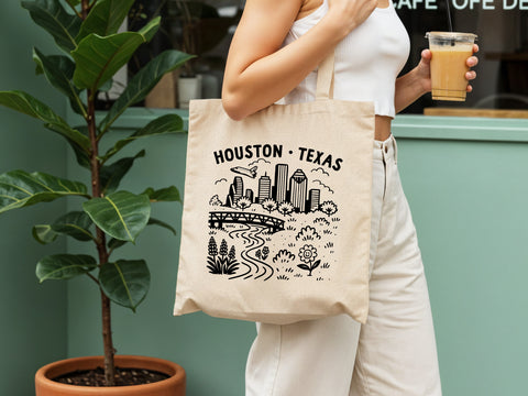 Houston Skyline Tote Bag