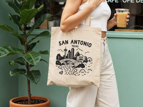 San Antonio Skyline Tote Bag