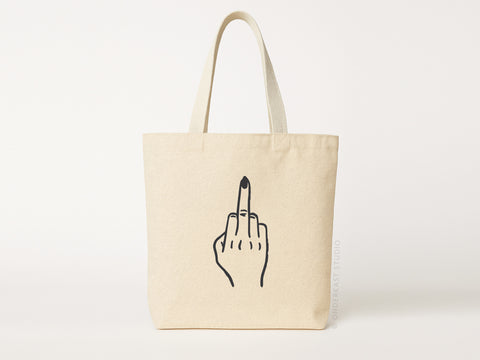 Middle Finger Tote Bag