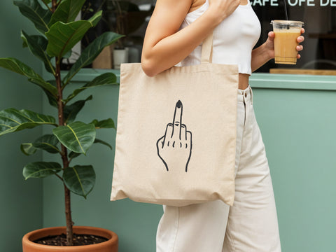 Middle Finger Tote Bag