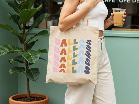Wavy Dallas Tote Bag