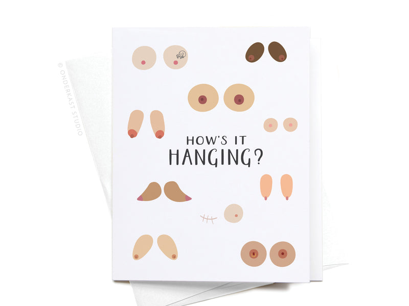 How’s It Hanging Boobs Greeting Card