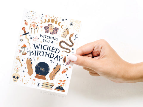 Witching You a Wicked Birthday Greeting Card