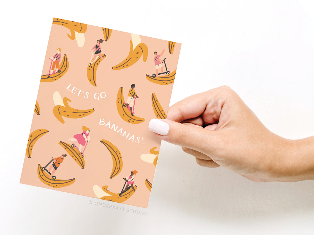 Let's Go Bananas Greeting Card