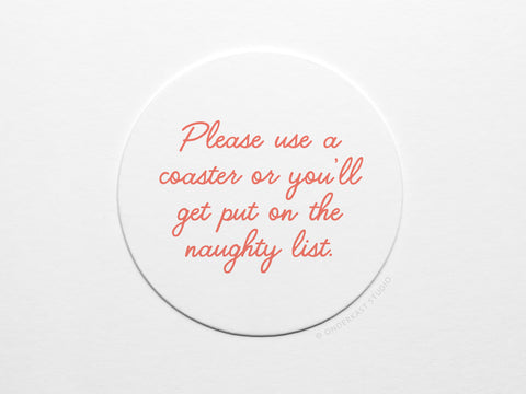 Naughty List Coaster Set