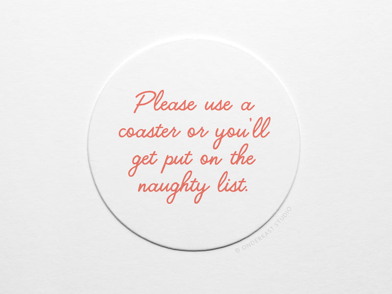 Naughty List Coaster Set