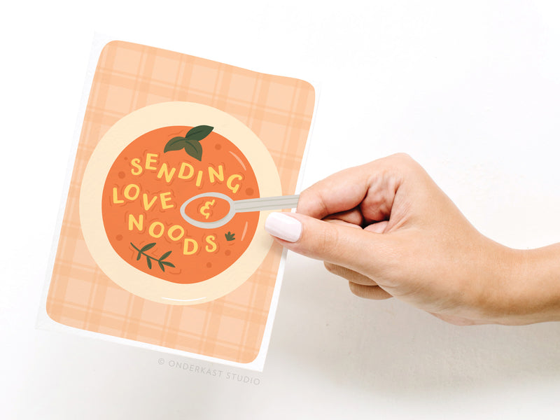 Sending Love & Noods Soup Greeting Card