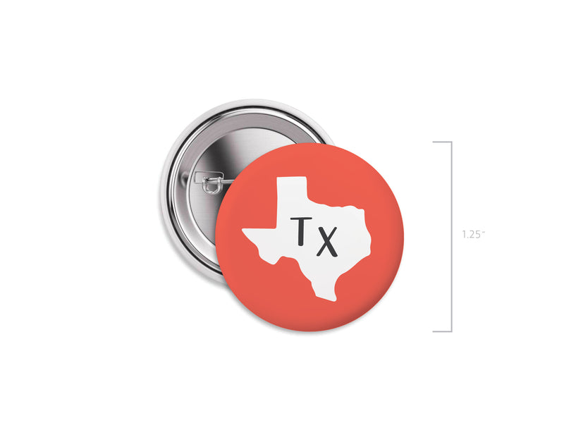 Warm TX Pinback Button Set of 4