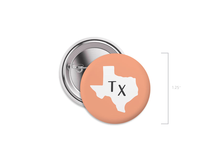 Warm TX Pinback Button Set of 4