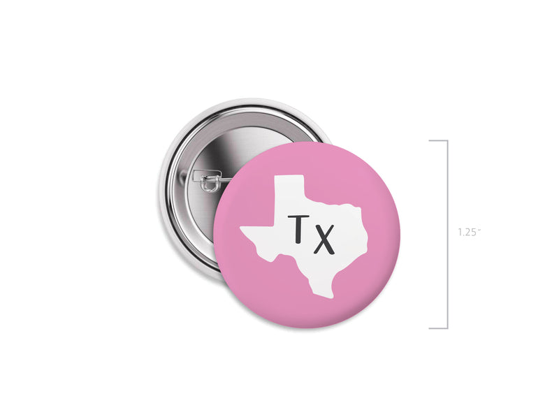 TX Pinback Button Set of 12