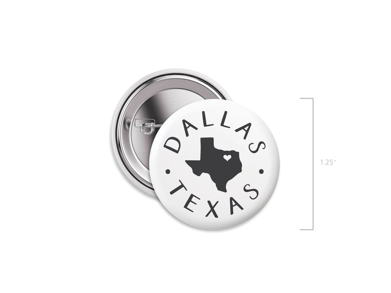 Dallas TX Pinback Button Set of 4