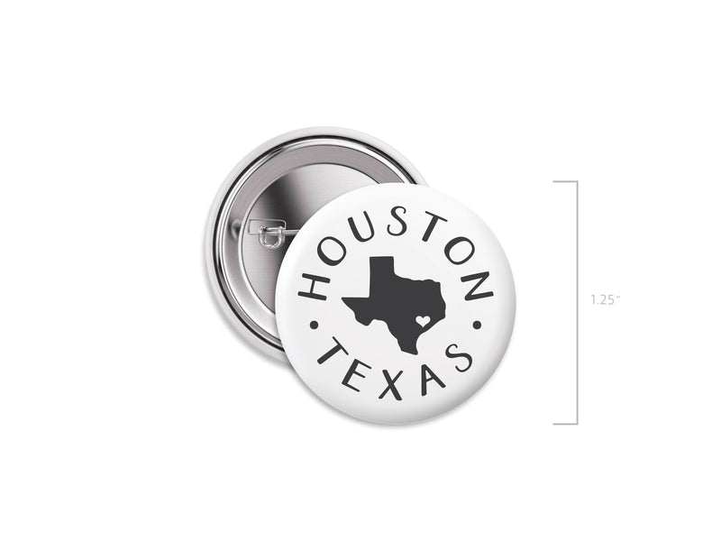 Houston TX Pinback Button Set of 4