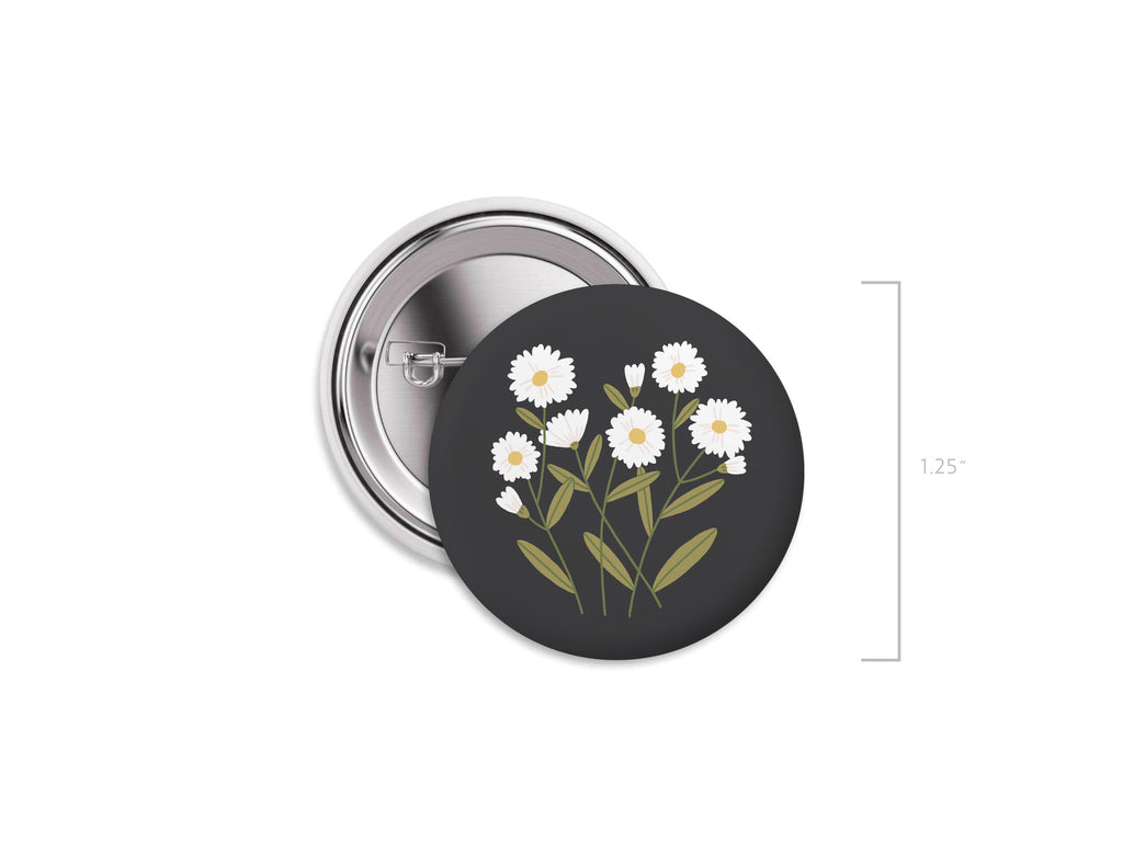 Florals Pinback Button Set of 4