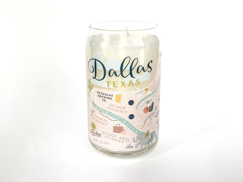 Dallas Map Candle