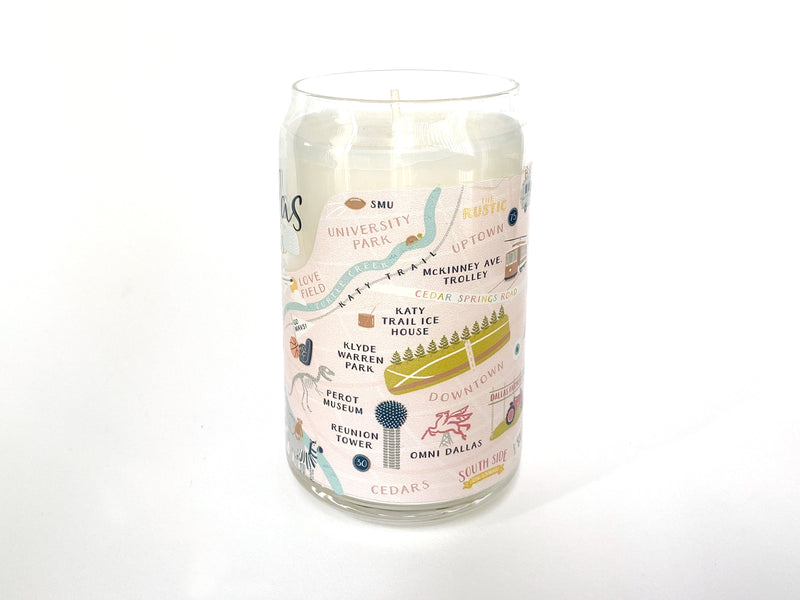 Dallas Map Candle
