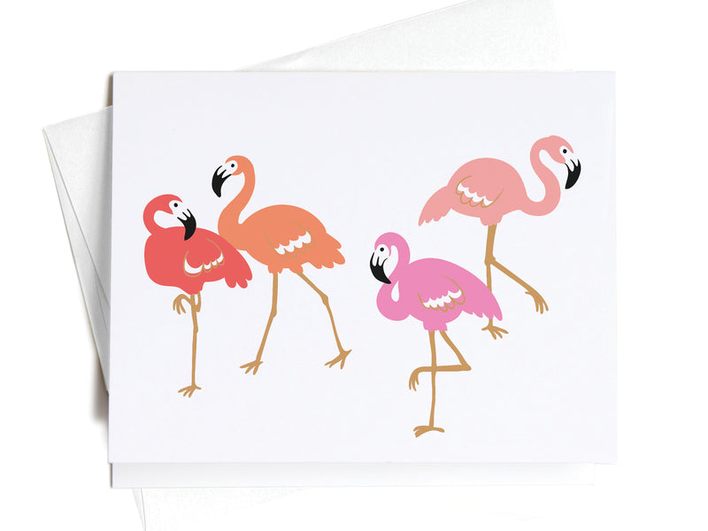 Pink Flamingos Notecards - onderkast-studio