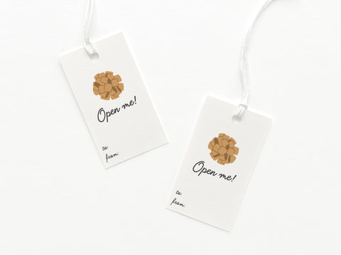 Open Me Bow Gift Tag