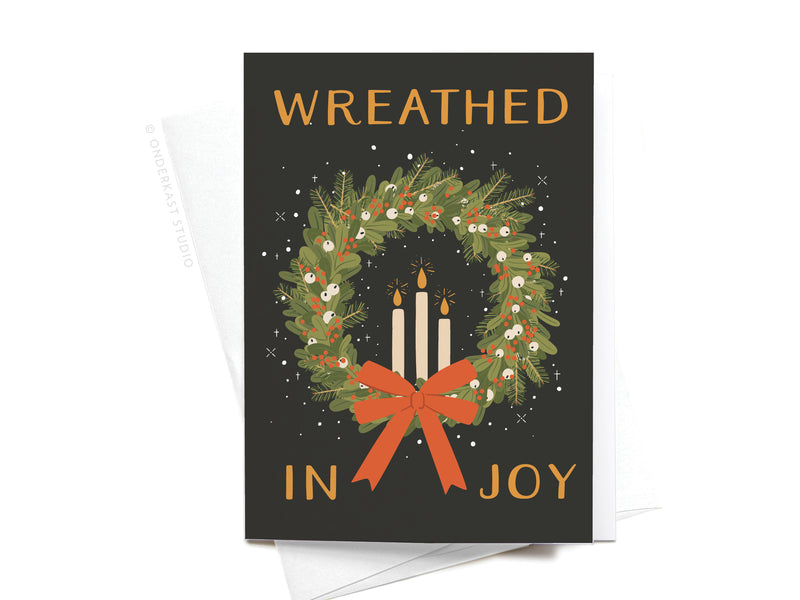 Wreathed in Joy Folded Greeting Note Set of 10