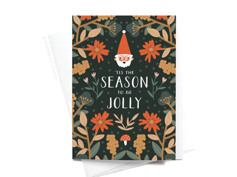 ’Tis the Season to Be Jolly Folded Greeting Note Set of 10