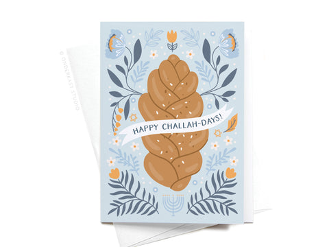 Happy Challah-days! Folded Greeting Note Set of 10