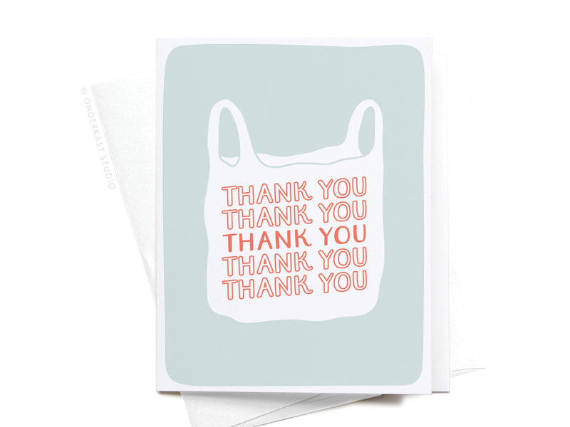 Thank You Plastic Bag Greeting Card