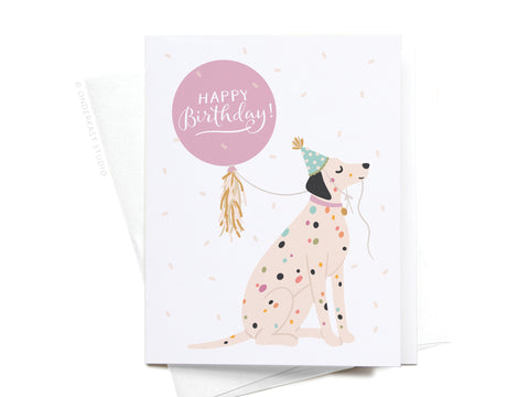 Happy Birthday Dalmatian Greeting Card