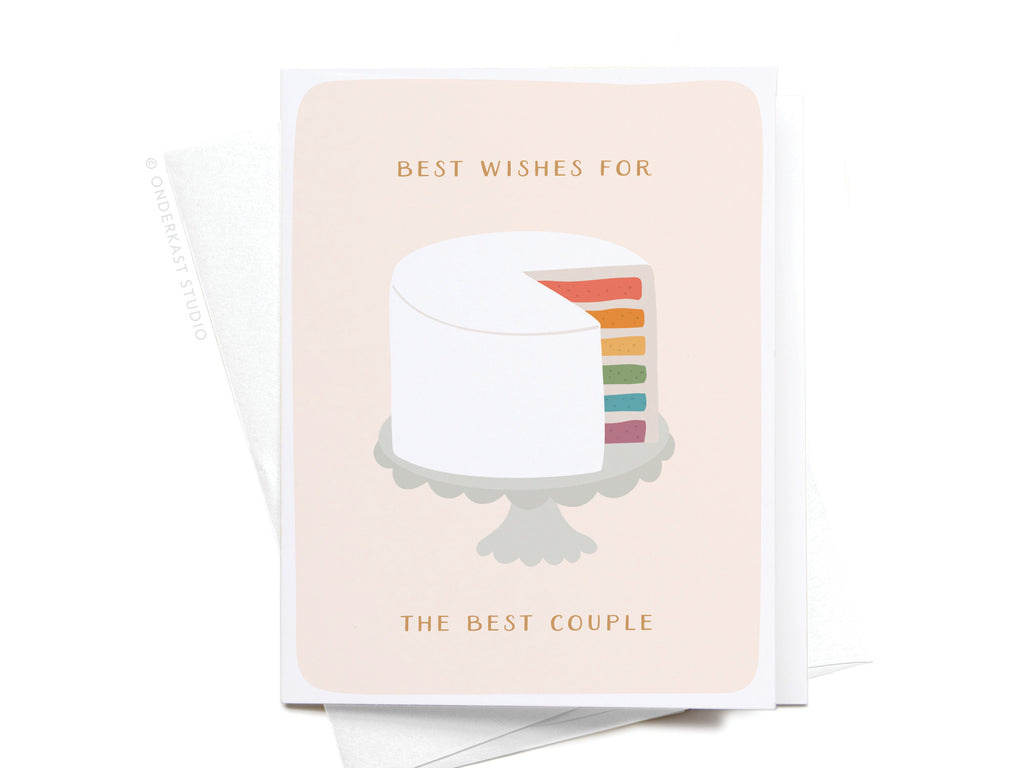 Best Wishes Rainbow Cake Greeting Card