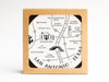 San Antonio Neighborhoods Map Coaster Set - onderkast-studio