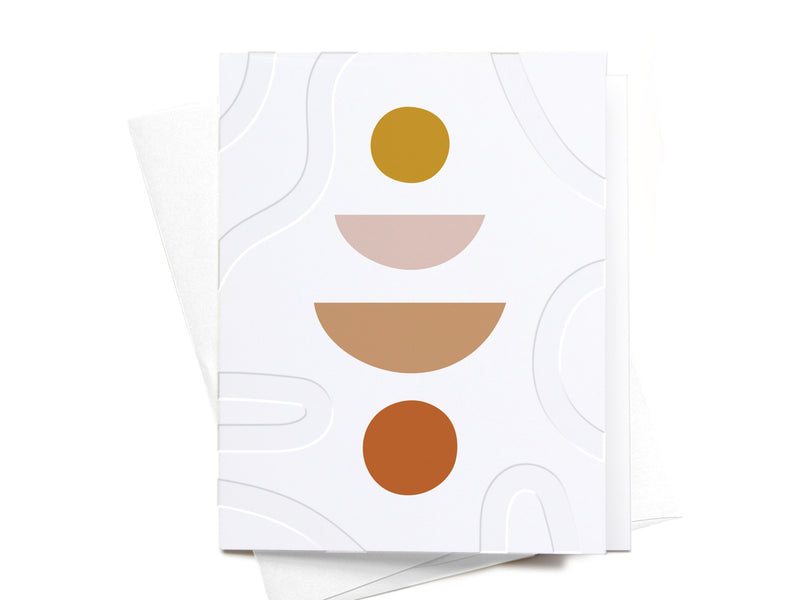 Blank Modern Shapes Letterpress Greeting Card - DISCONTINUED