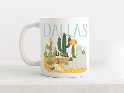 Dallas Succulent Skyline Mug