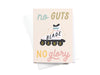 No Guts No Glory Rollerblades Sticker Greeting Card