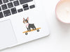 Dog on a Skateboard Sticker