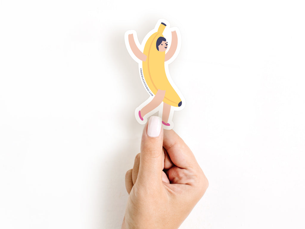 Banana Girl Sticker
