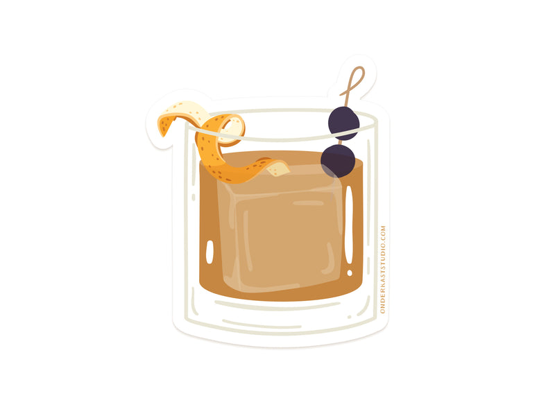 Old Fashioned Cocktail Sticker
