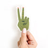 Cactus Peace Sign Sticker