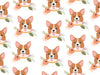 Corgi Floral Sticker