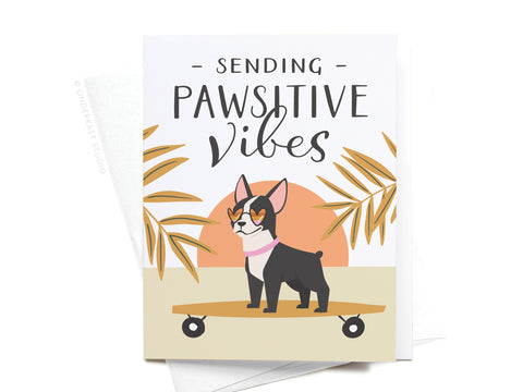 Sending Pawsitive Vibes Dog Greeting Card