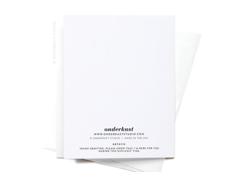 So Sorry for Your Loss Teardrop Greeting Card