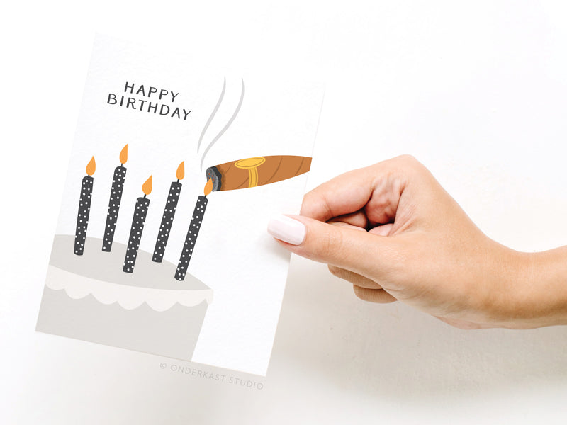 Happy Birthday Cigar Greeting Card
