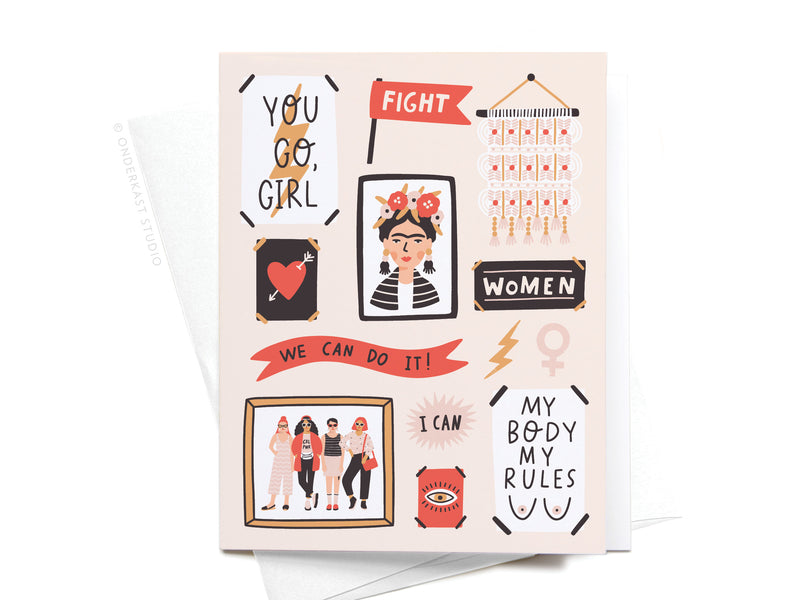 You Go, Girl Feminist Wall Greeting Card
